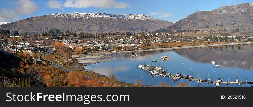 Wanaka Township Panorama, New Zealand