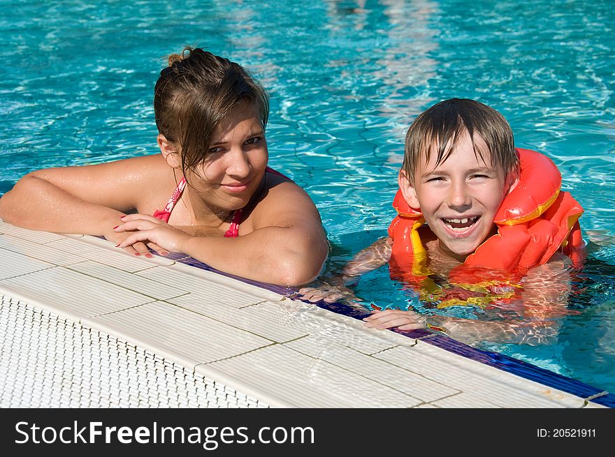 Kids In A Swimming Pool