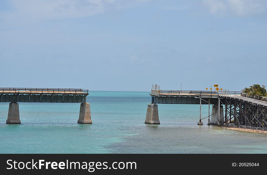 The Old Bridge in the Keys, Florida. The Old Bridge in the Keys, Florida