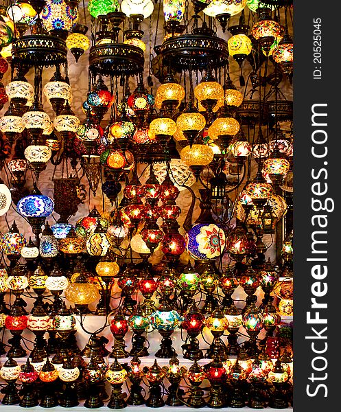 Traditional Arabic lantern in Istanbul bazar, Turkey. Traditional Arabic lantern in Istanbul bazar, Turkey