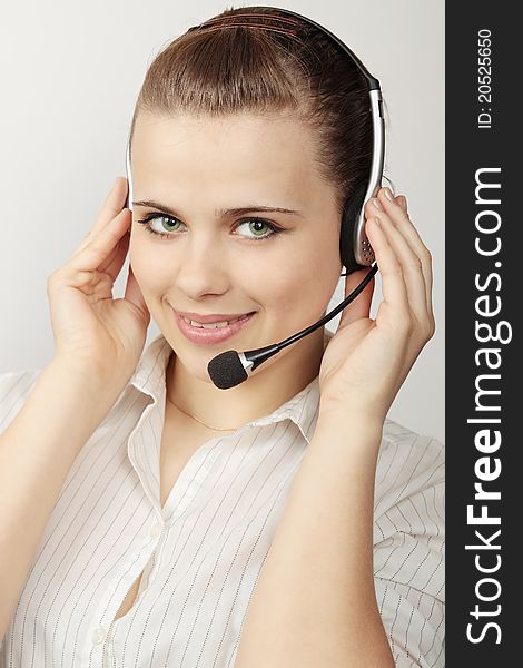 Woman With Headset