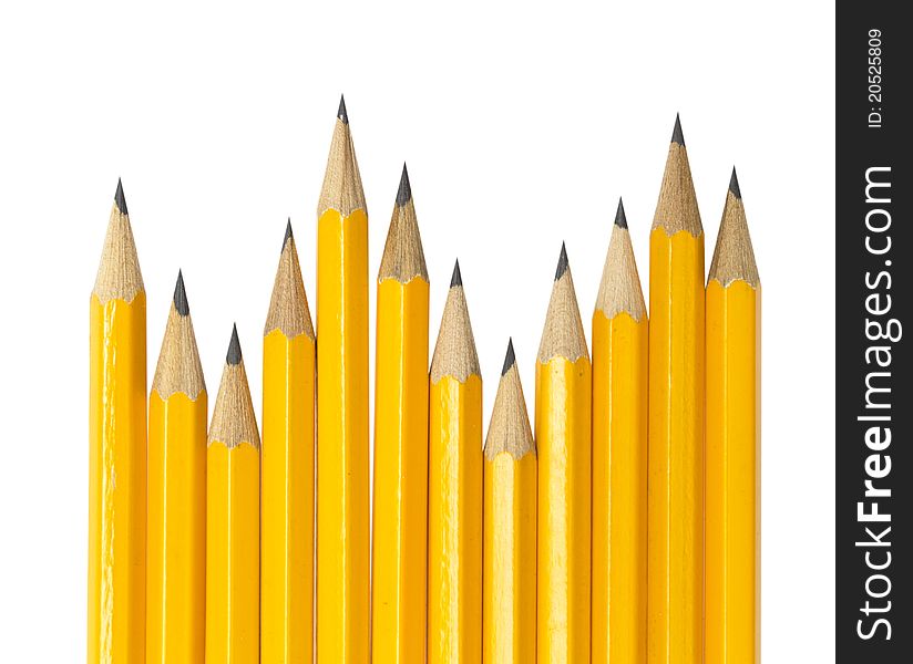 Pencils on a white background. Pencils on a white background