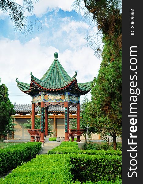 A Pavilion with Green tile