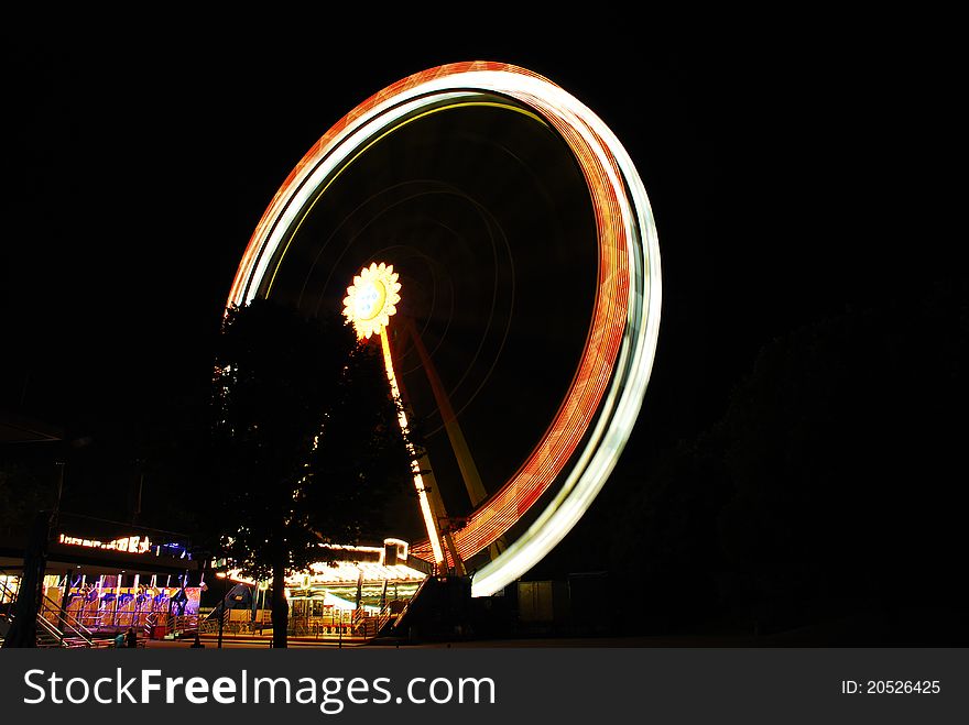 Ferris Wheel in the Night. Ferris Wheel in the Night