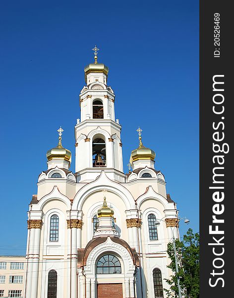 Orthodox church bell tower in Yekaterinburg, which was destroyed during the 
Soviet era in 1930. Since 2006 is its restoration. Orthodox church bell tower in Yekaterinburg, which was destroyed during the 
Soviet era in 1930. Since 2006 is its restoration