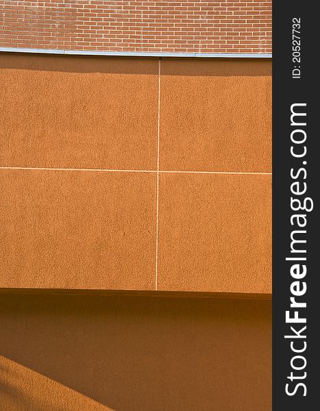 New architecture brown wall fragment background. New architecture brown wall fragment background