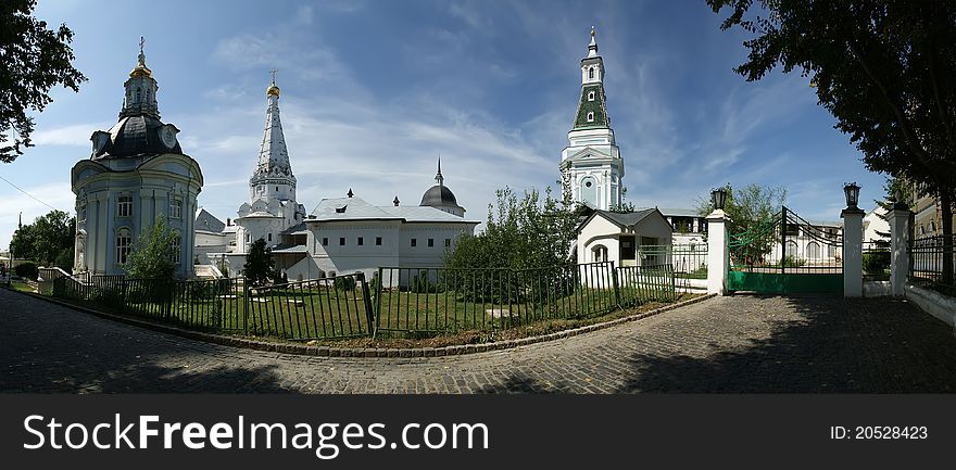 Trinity Sergius Lavra in Sergiev Posad. Ppanorama. Russian Federation. UNESCO World Heritage Site.