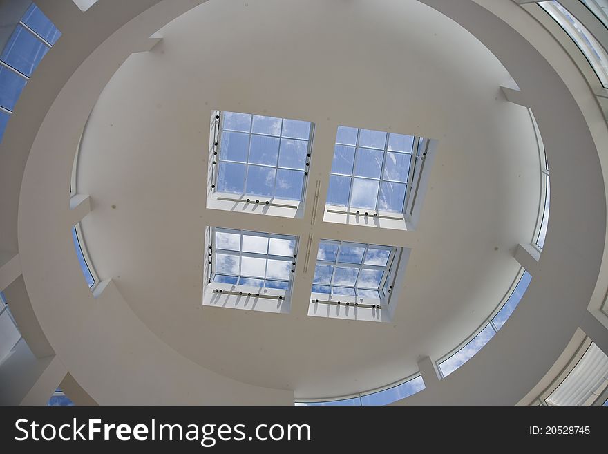 Skylight at the entrance to the Getty Museum in Los Angeles. Skylight at the entrance to the Getty Museum in Los Angeles.