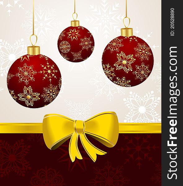 Illustration background with Christmas balls - vector