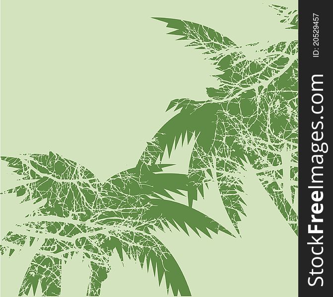 Illustration of grunge palm trees. Illustration of grunge palm trees