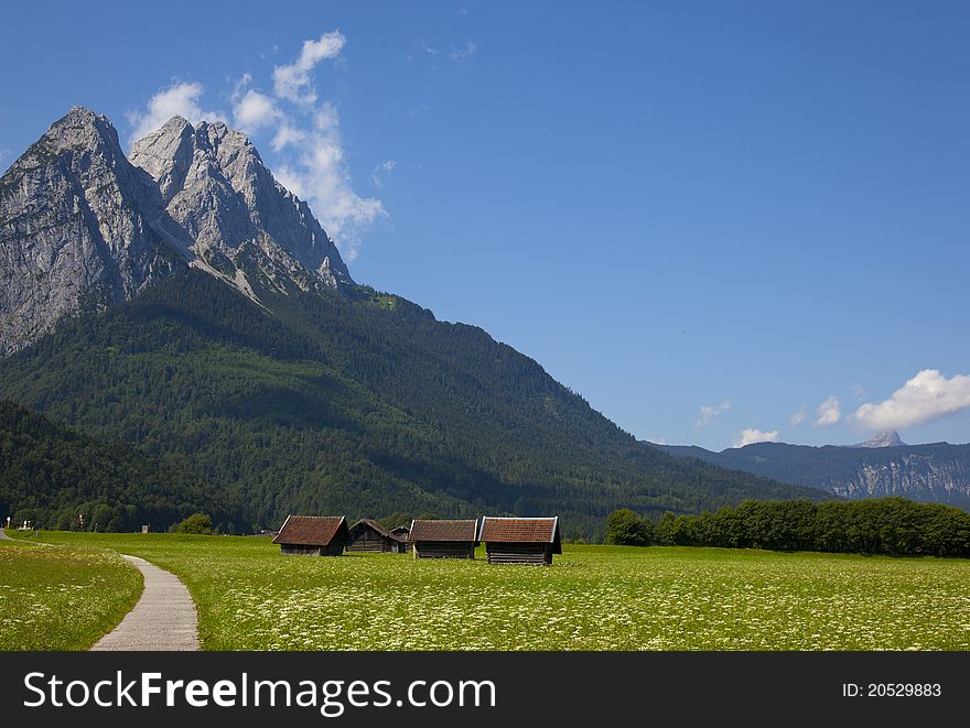 A view over the zugspitze. A view over the zugspitze