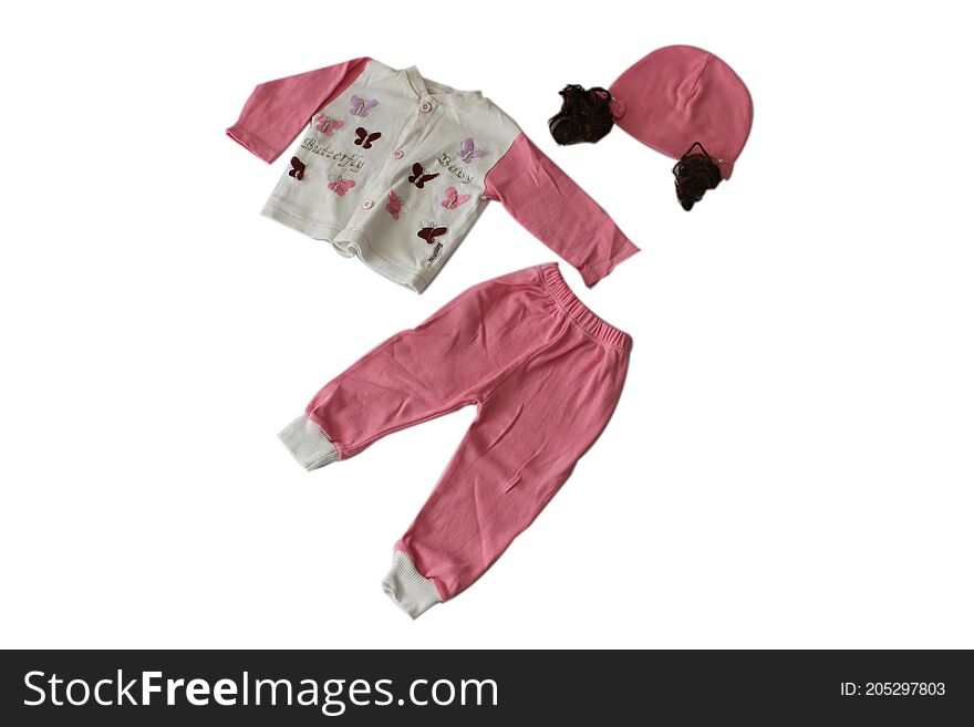 Newborn cute baby clothes with accessories