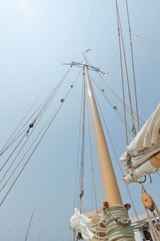 Views Of The Private Sail Yacht. Royalty Free Stock Images Views Of The Private Sail Yacht. Royalty Free Stock Images