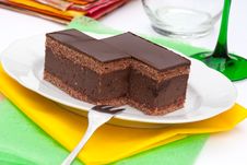 Chocolate Cake With Rum Royalty Free Stock Photography Chocolate Cake With Rum Royalty Free Stock Photography