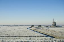 Dutch Winter Landscape Royalty Free Stock Image