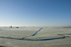 Dutch Winter Landscape Stock Photos