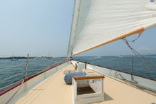 Views Of The Private Sail Yacht. Royalty Free Stock Image Views Of The Private Sail Yacht. Royalty Free Stock Image