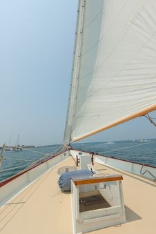 Views Of The Private Sail Yacht. Royalty Free Stock Images Views Of The Private Sail Yacht. Royalty Free Stock Images
