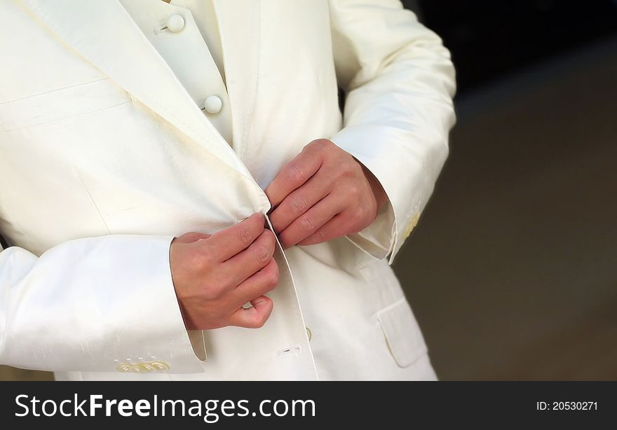 Broken white  coat for men
