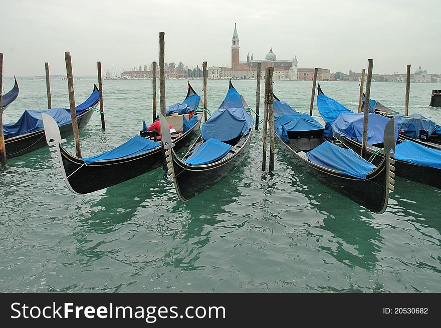Venice morning gondloa
