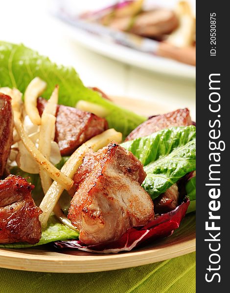 Pan Roasted Pork And Lettuce