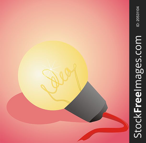 Lamp ilustrate bright idea come true. Lamp ilustrate bright idea come true