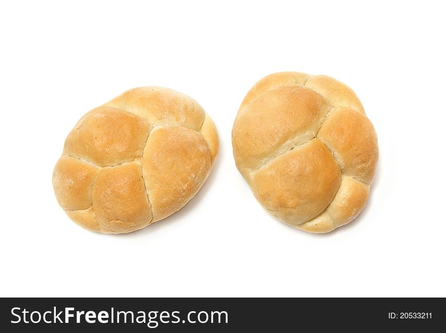 Bread on a white background