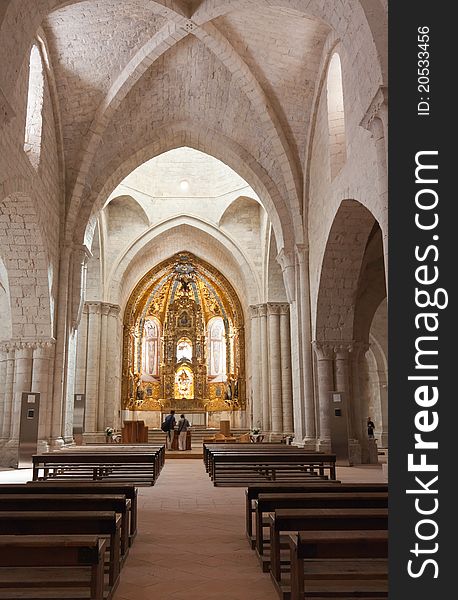 Church of the Monastery of Santa Mar�a de Valbuena in the province of Valladolid, Spain. Church of the Monastery of Santa Mar�a de Valbuena in the province of Valladolid, Spain