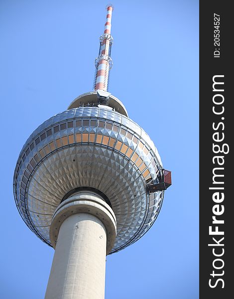 Berlin's TV tower on Alexanderplatz in Berlin in Germany