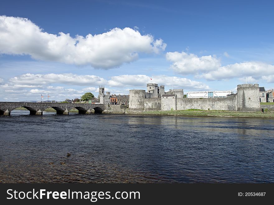 King John Castle in Limerick, Ireland. Landmark of the city.