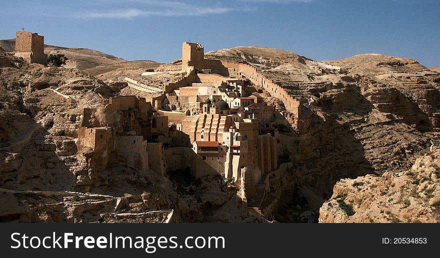 Marsaba orthodox monastery in judean desert - israel tourism. Marsaba orthodox monastery in judean desert - israel tourism