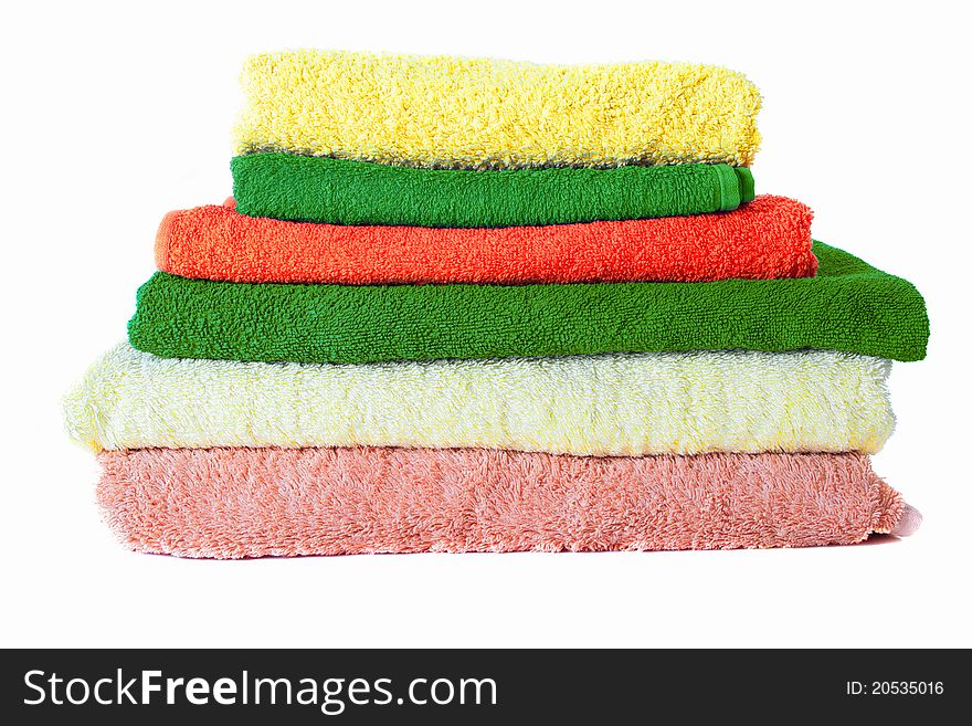 Terry Towels on white background