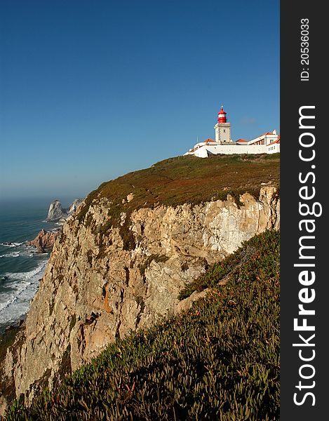 Lighthouse on the lisbon cliff