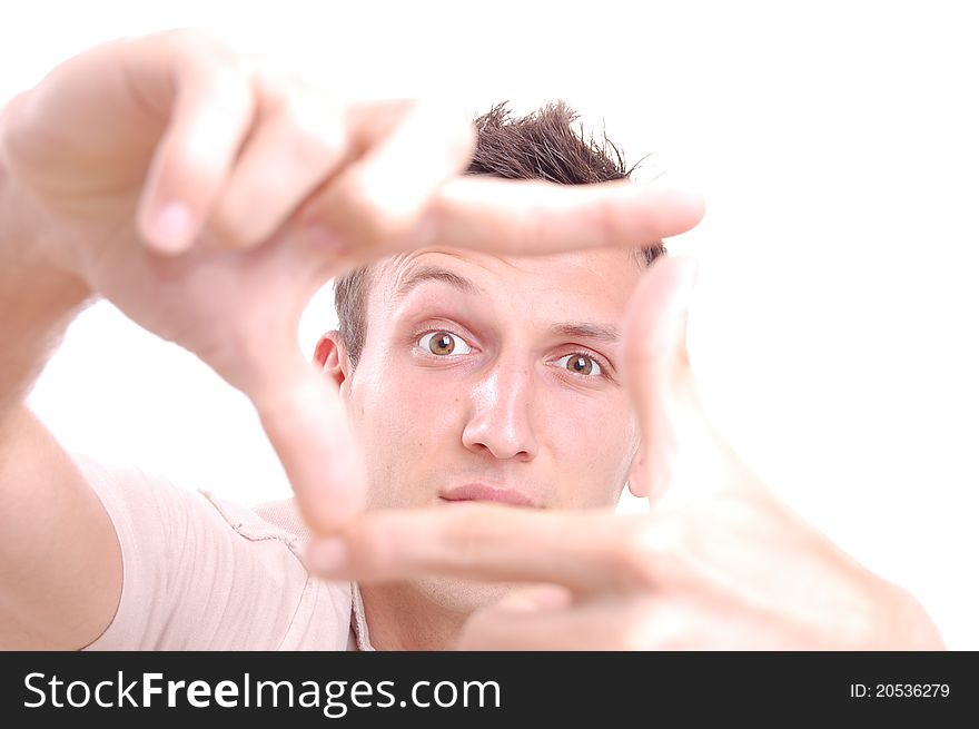 Portrait of a young man isolated