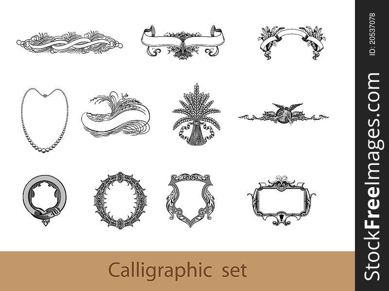 Calligraphic set elements