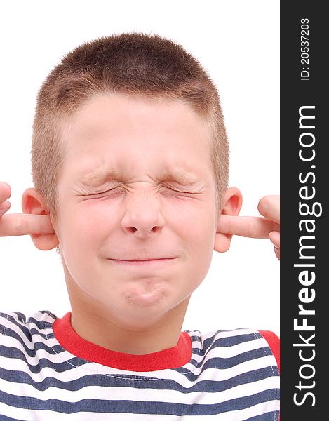 Portrait of a boy isolated on white