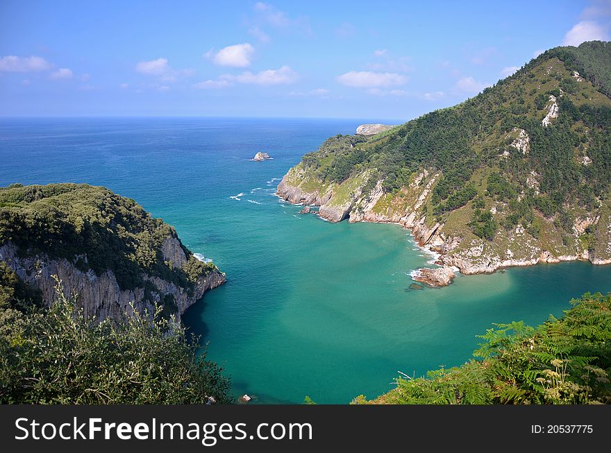 Estuary of the river Nansa in Cantabria. Estuary of the river Nansa in Cantabria