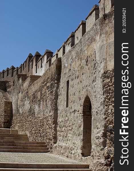 A defensive wall at the Alcazaba of Almeria