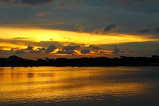 Sunset Along The Coast Royalty Free Stock Photography Sunset Along The Coast Royalty Free Stock Photography