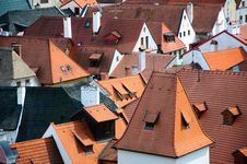 Roofs Of Krumlov Royalty Free Stock Image Roofs Of Krumlov Royalty Free Stock Image