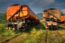 Freight Trains HDR Royalty Free Stock Photos Freight Trains HDR Royalty Free Stock Photos