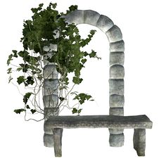 Stone Bench With Ivy Royalty Free Stock Images Stone Bench With Ivy Royalty Free Stock Images