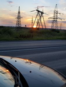 High Voltage Electricity Pylon Royalty Free Stock Photo High Voltage Electricity Pylon Royalty Free Stock Photo