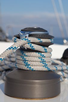 Winch On Sailboat Royalty Free Stock Images Winch On Sailboat Royalty Free Stock Images