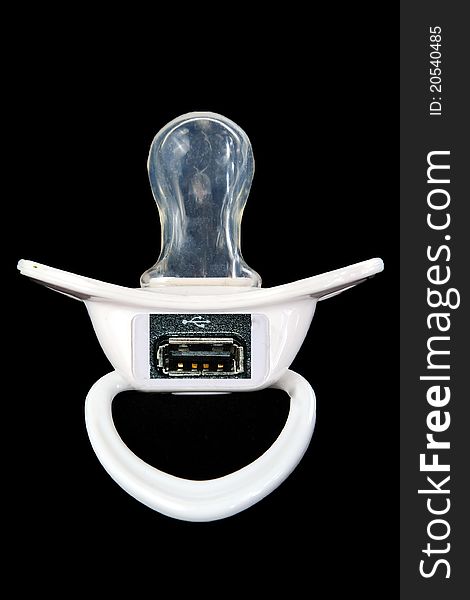 Crazy pacifier with USB port