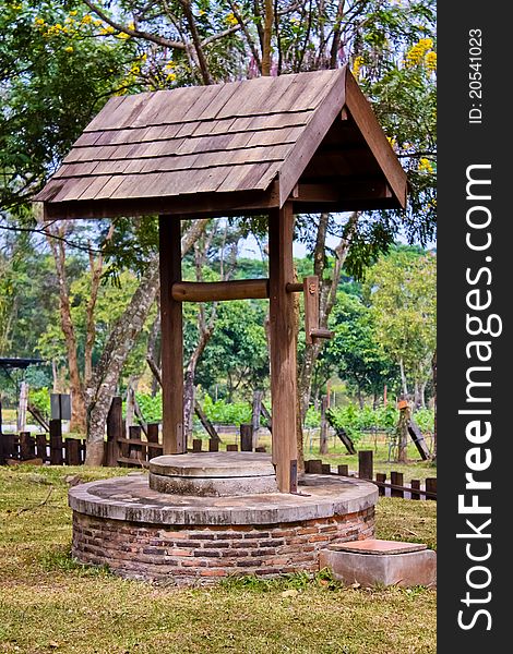 The Old Well in Garden. The Old Well in Garden