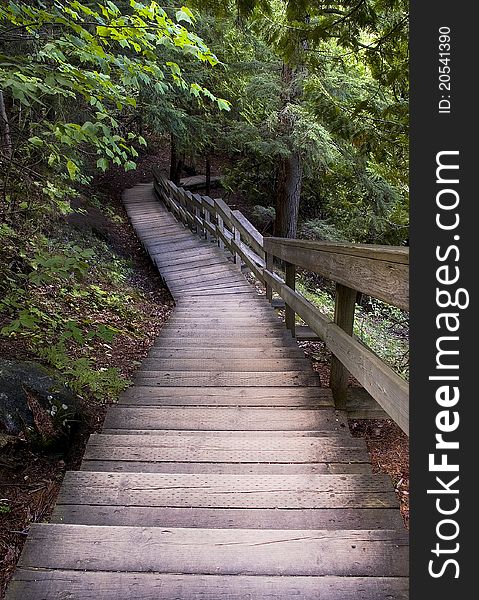 Winding staircase in the canadian mountains. Winding staircase in the canadian mountains.