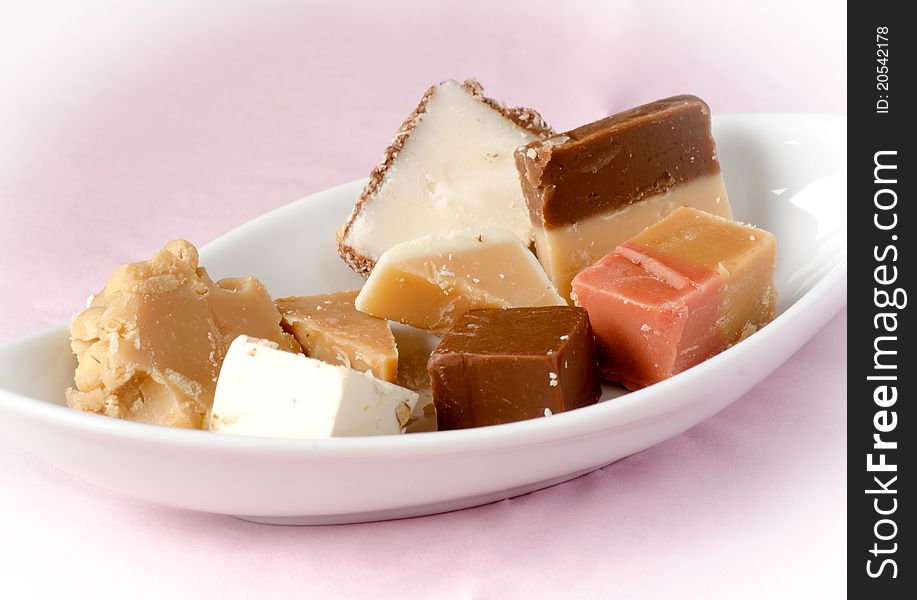 Specials candies on a plate. Specials candies on a plate