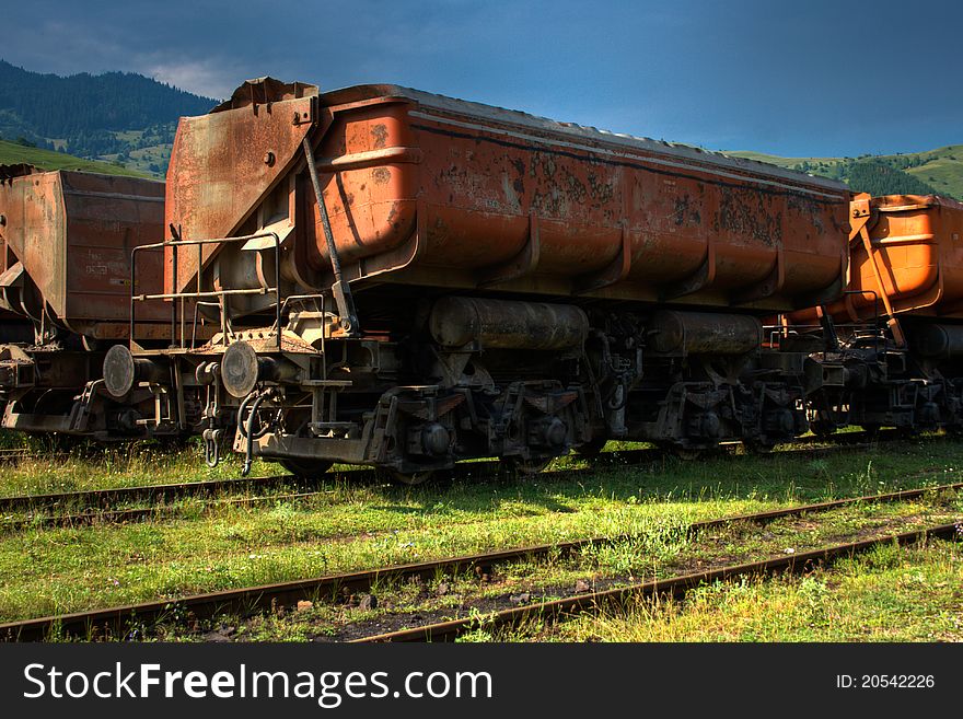 Freight train in High Dynamic Range. Freight train in High Dynamic Range.