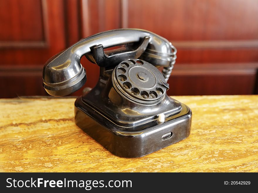 Old Black Bakolite Telephone